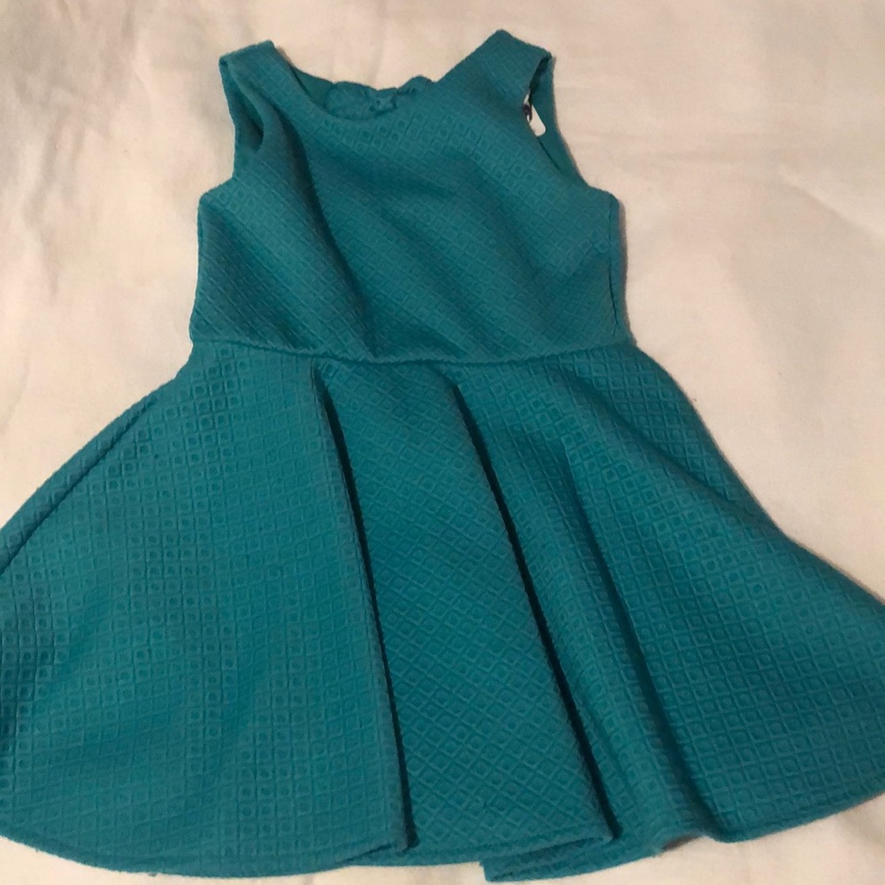 Toddler girl skater dress with bow tie in the back